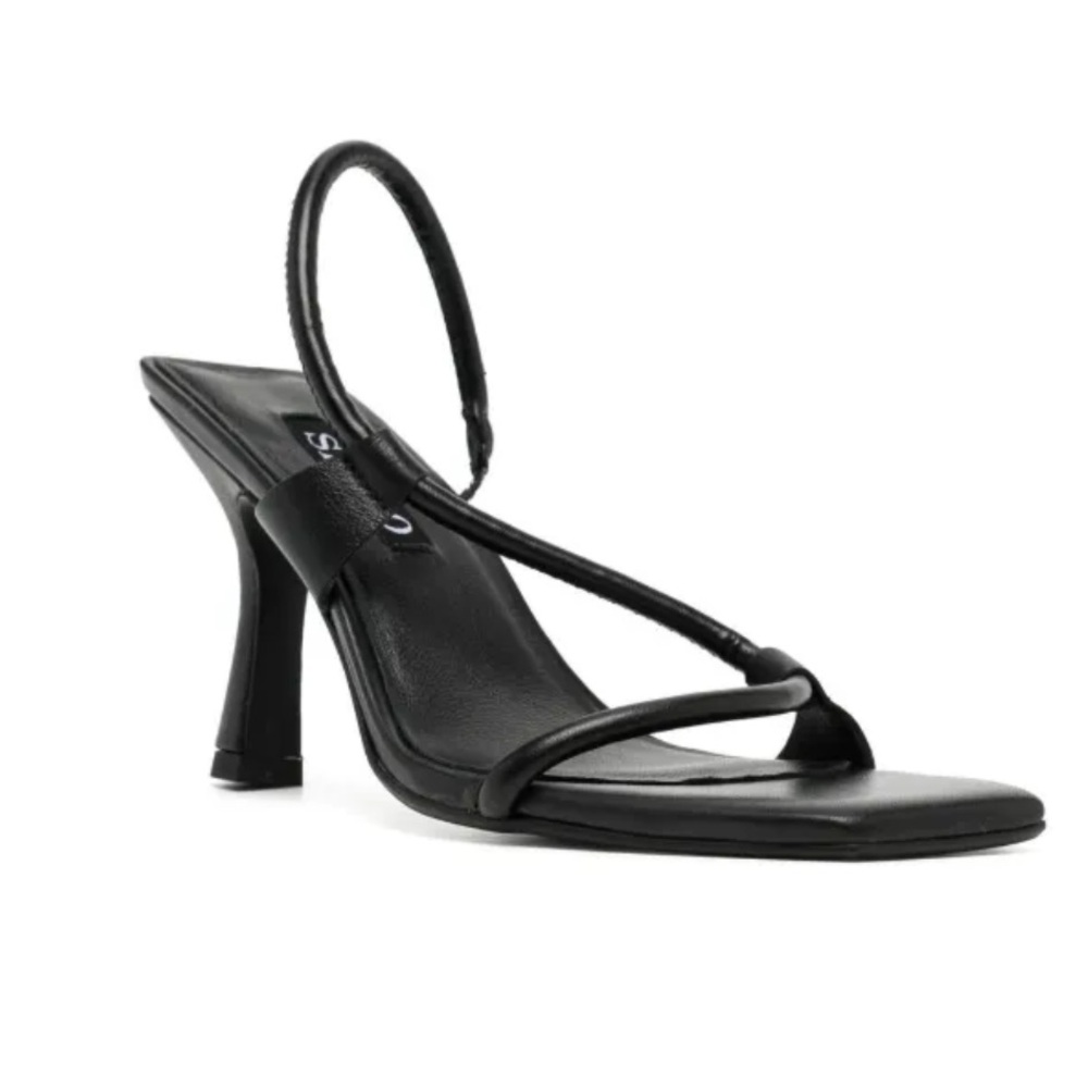New SENSO Uxley Black Strappy Leather Dressy Heels